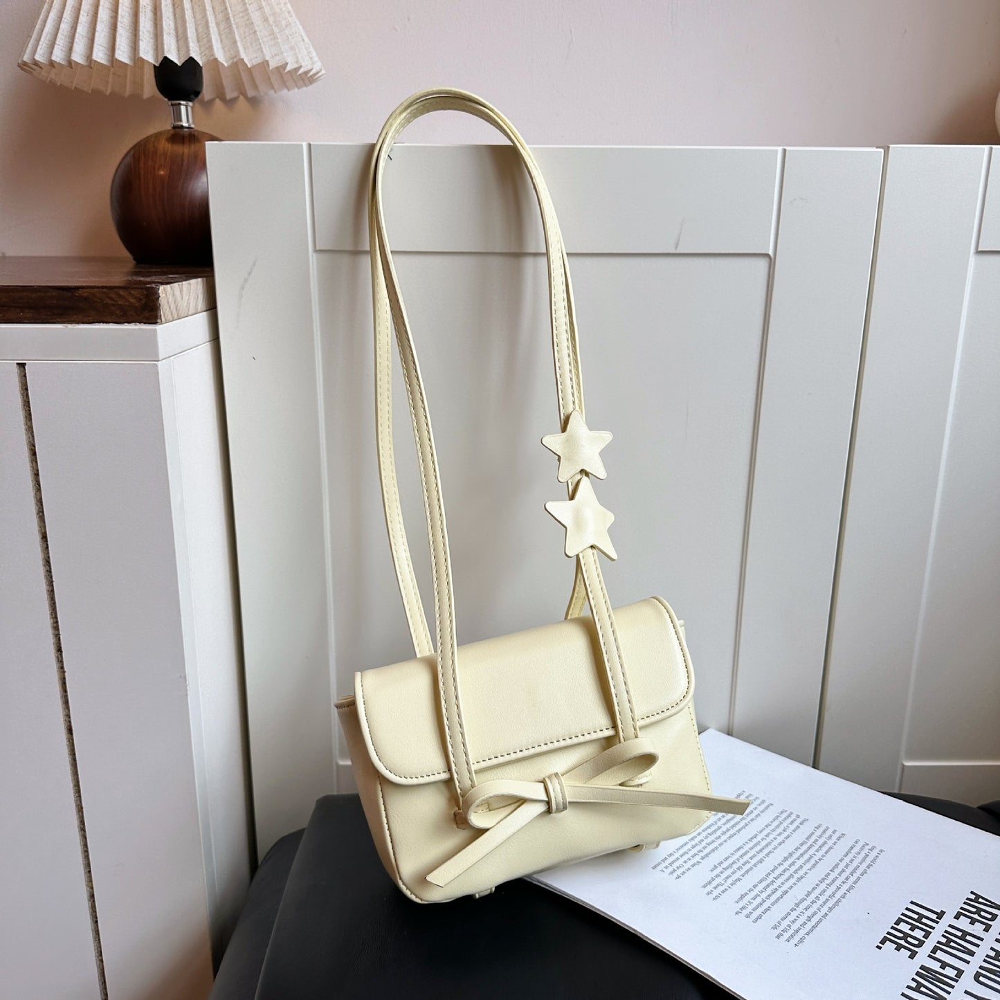 Starry Ribbon Shoulder Bag - Lemon Sorbet