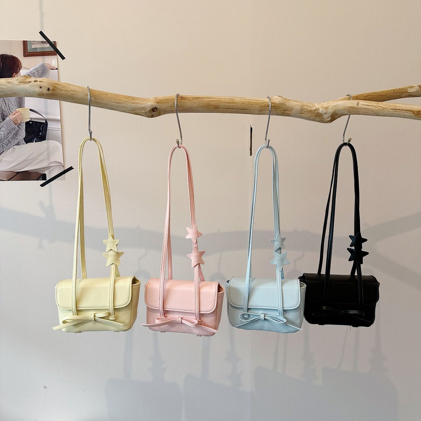 Starry Ribbon Shoulder Bag - Lemon Sorbet