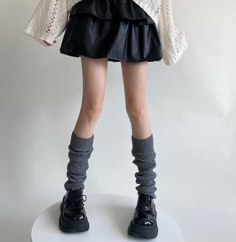 Straight Leg Warmers - Cream White