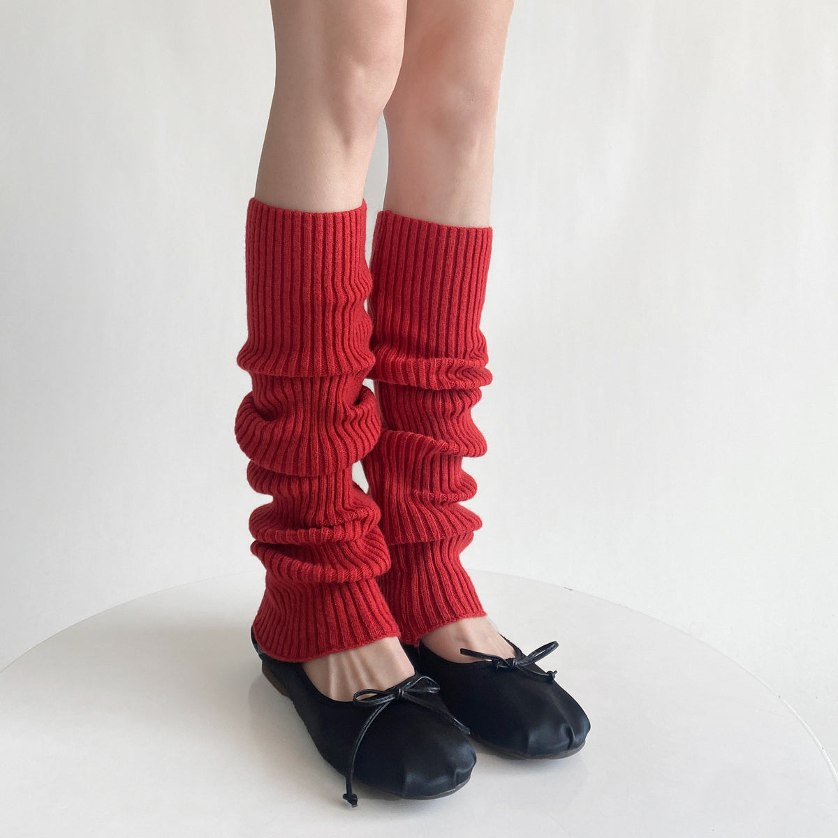 Straight Leg Warmers - Cream White