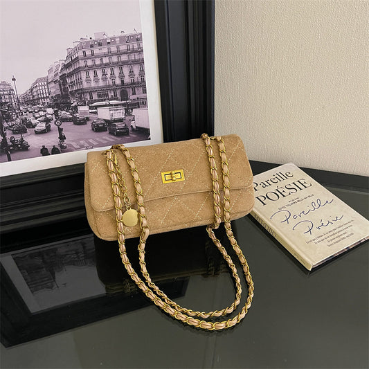 The Paris Edit Chain Bag - Khaki Beige