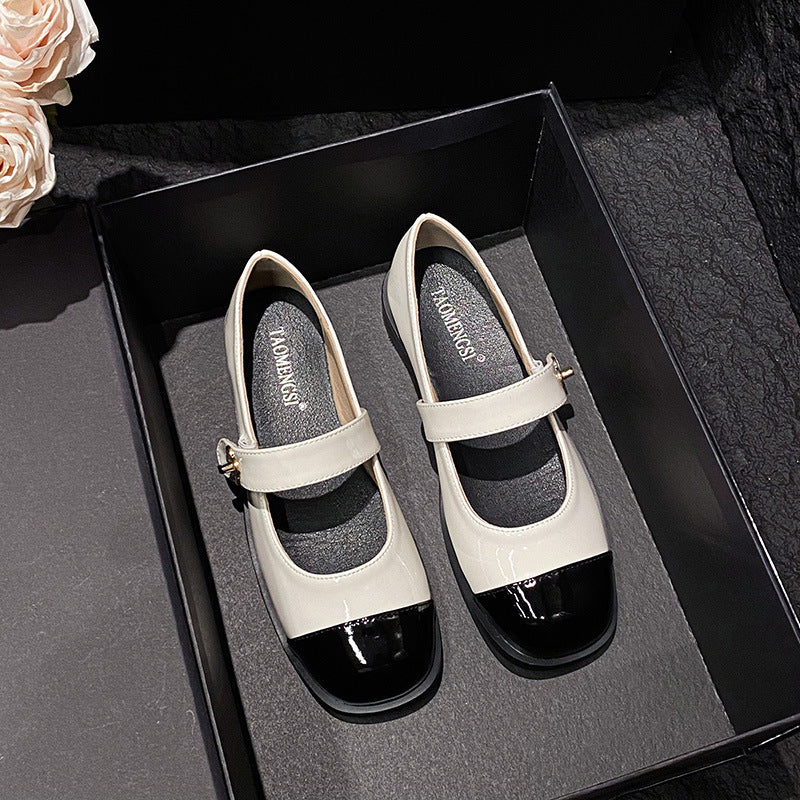 Timeless Mary Janes - Cream Noir