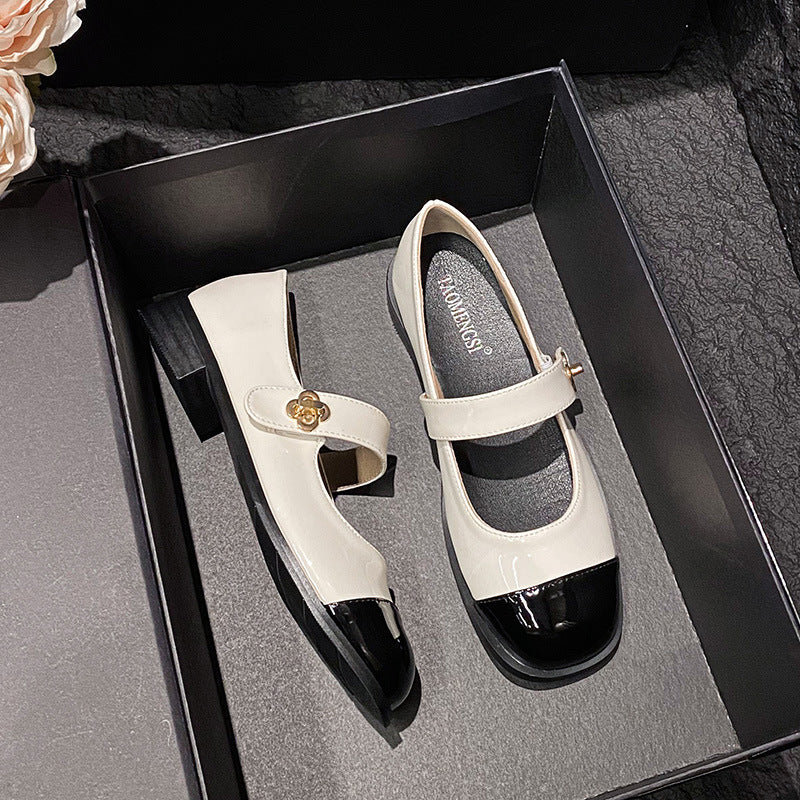 Timeless Mary Janes - Cream Noir