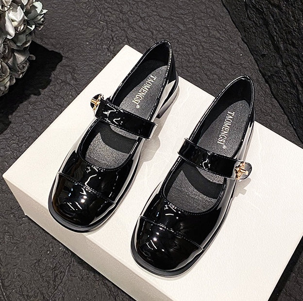 Timeless Mary Janes - Cream Noir