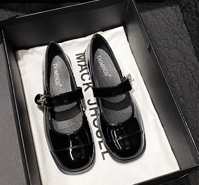 Timeless Mary Janes - Cream Noir