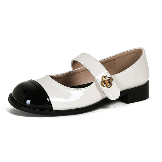 Timeless Mary Janes - Cream Noir