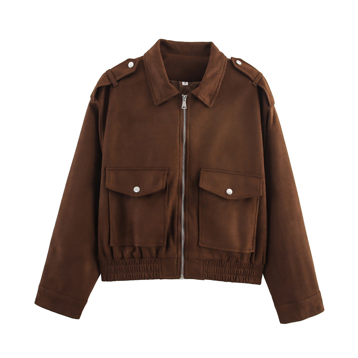 Timeless Suede Zip Jacket - Ashen Grey