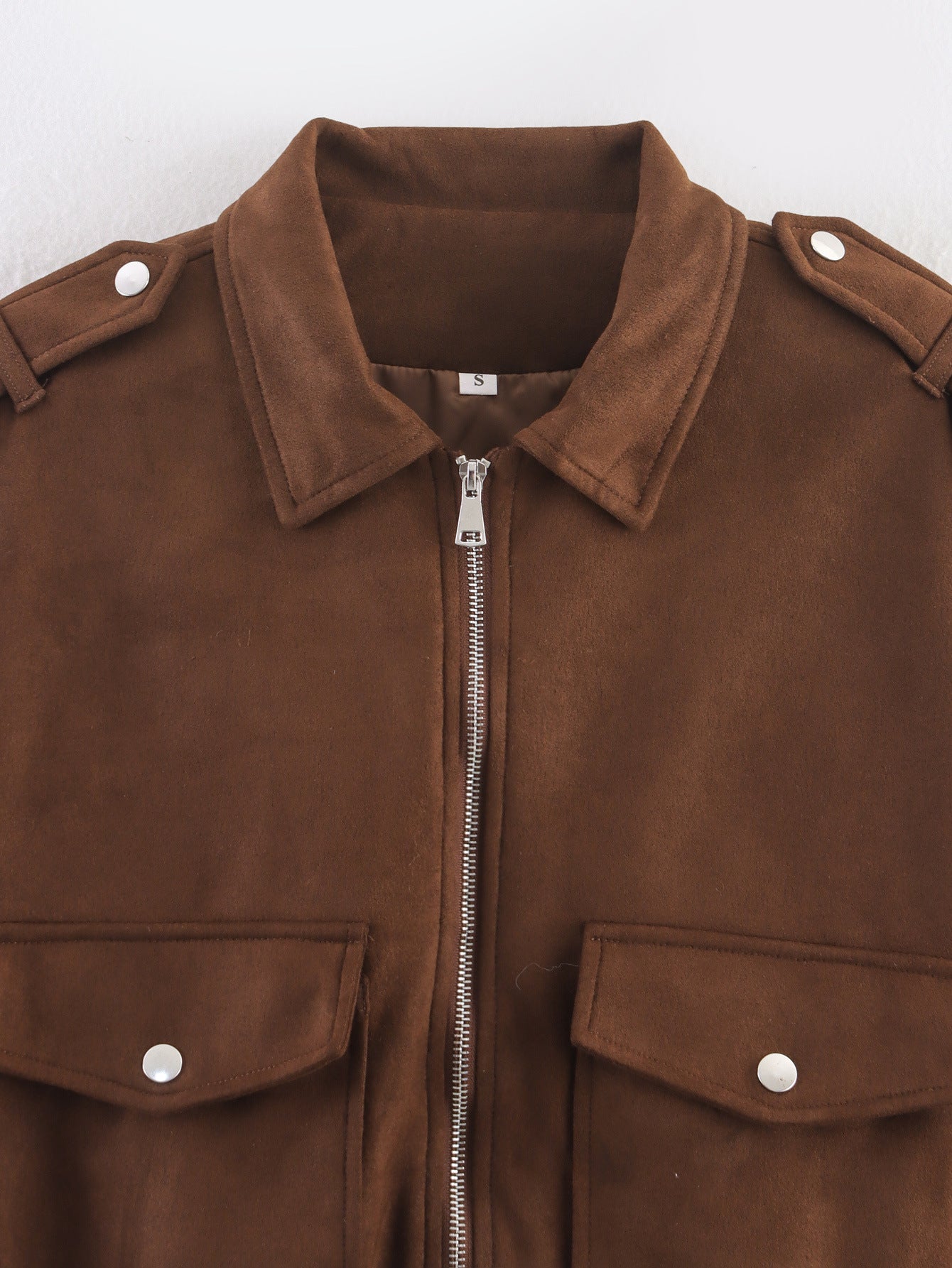 Timeless Suede Zip Jacket - Ashen Grey