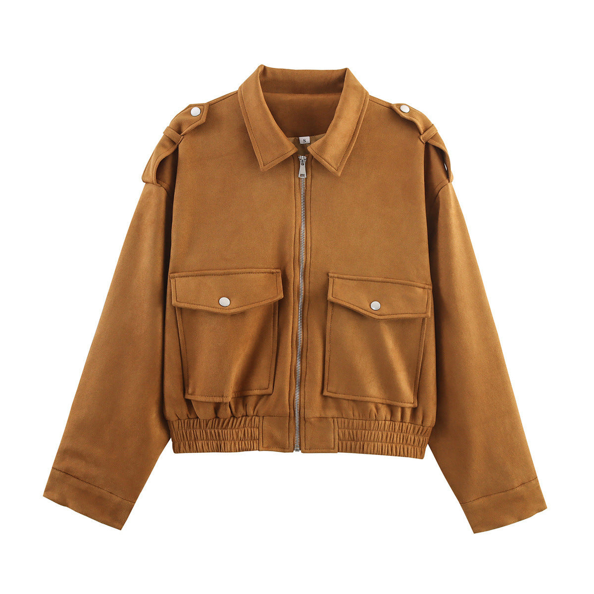 Timeless Suede Zip Jacket - Ashen Grey