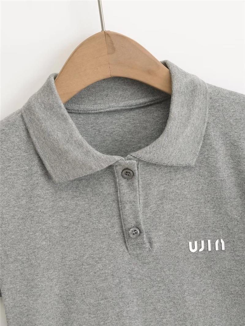 Varsity Polo Tee - Mystic Grey