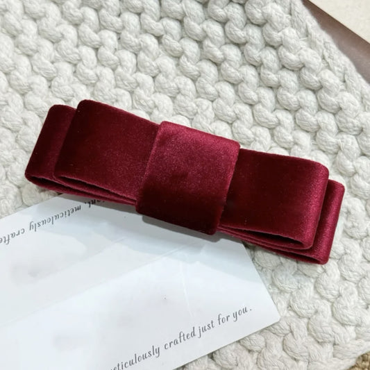 Velvet Belle Spring Clip - Rouge Burgundy