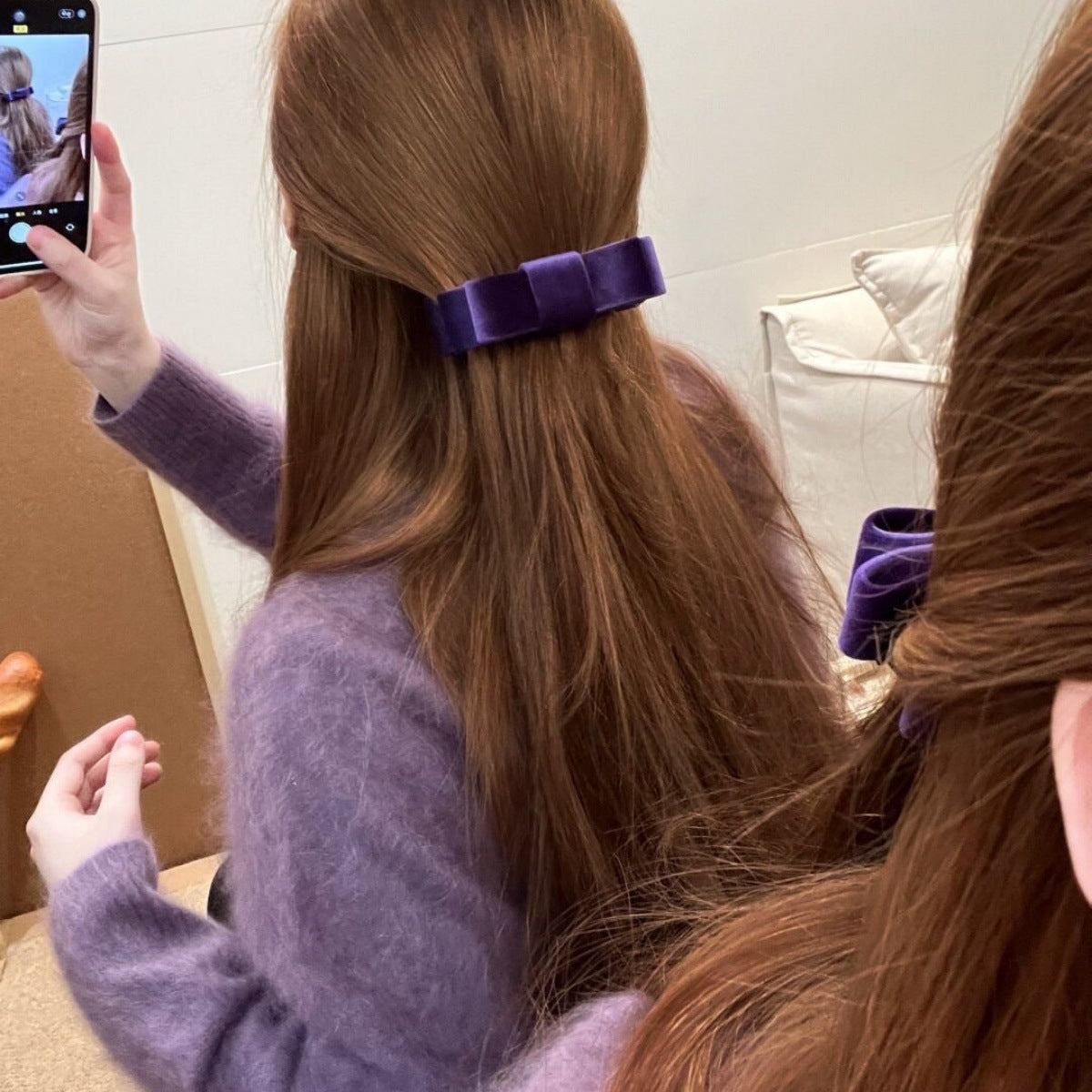 Velvet Belle Spring Clip - Candy Lilac