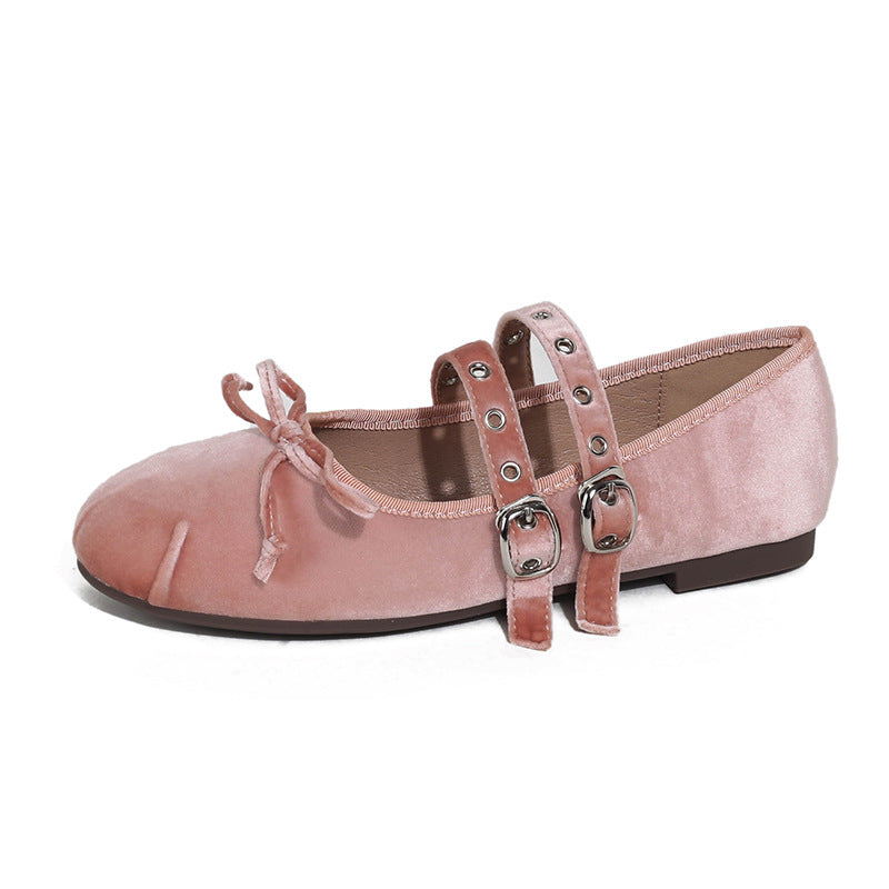 Velvet Rebel Ballet Flats - Midnight Black