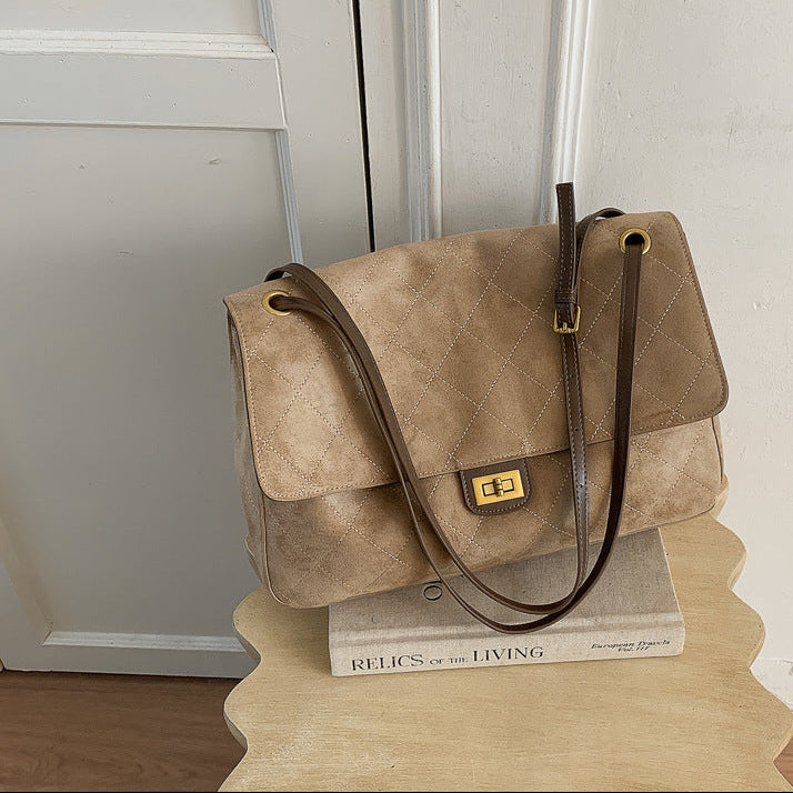 Verona Fable Shoulder Bag - Khaki Beige