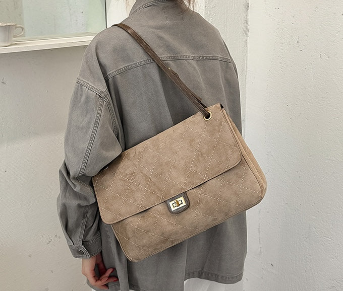 Verona Fable Shoulder Bag - Khaki Beige