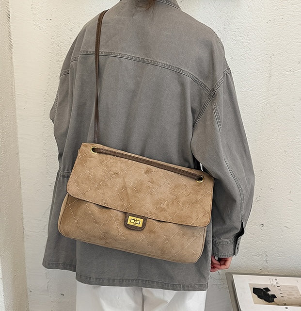 Verona Fable Shoulder Bag - Khaki Beige
