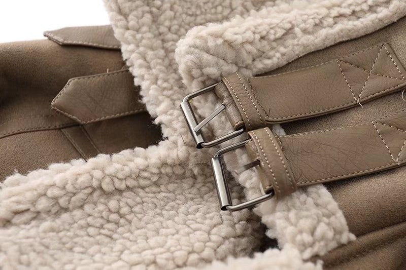 Vienna Chic Shearling Jacket - Midnight Black