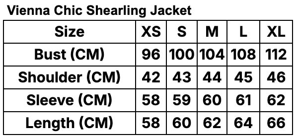 Vienna Chic Shearling Jacket - Midnight Black