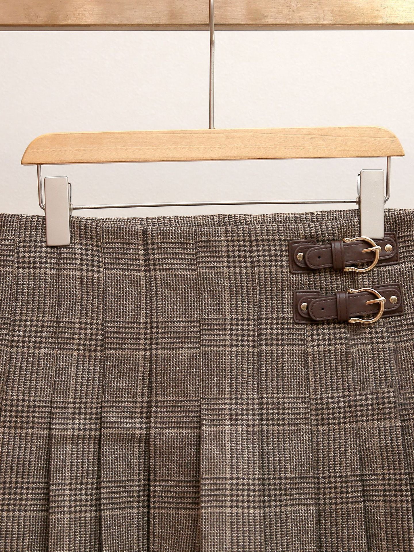 Vintage Academia Plaid Pleated Skirt