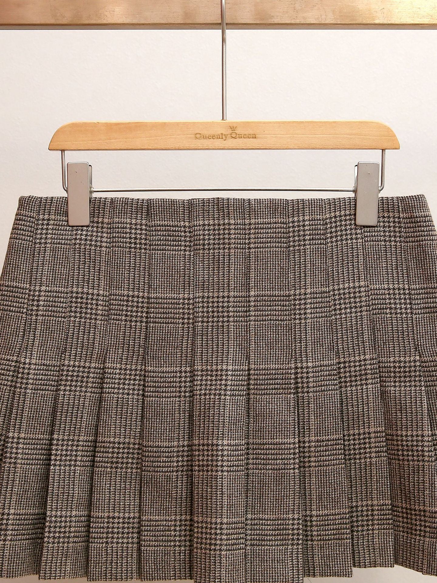 Vintage Academia Plaid Pleated Skirt