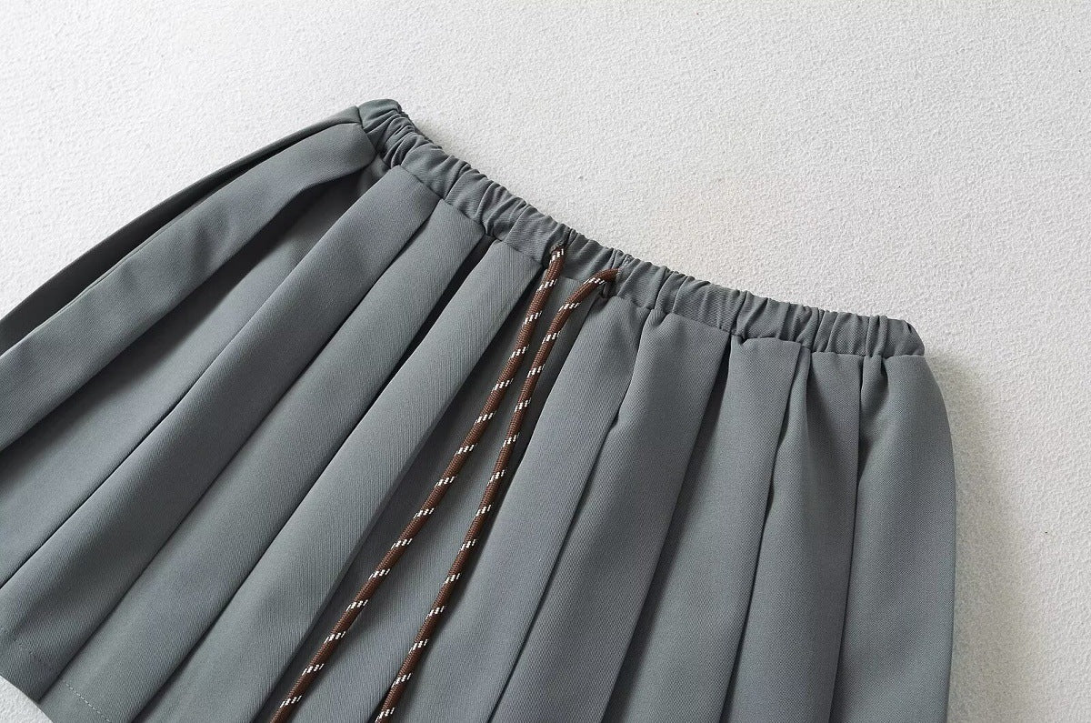 Vintage Low-Rise Pleated Skirt - Blanc White