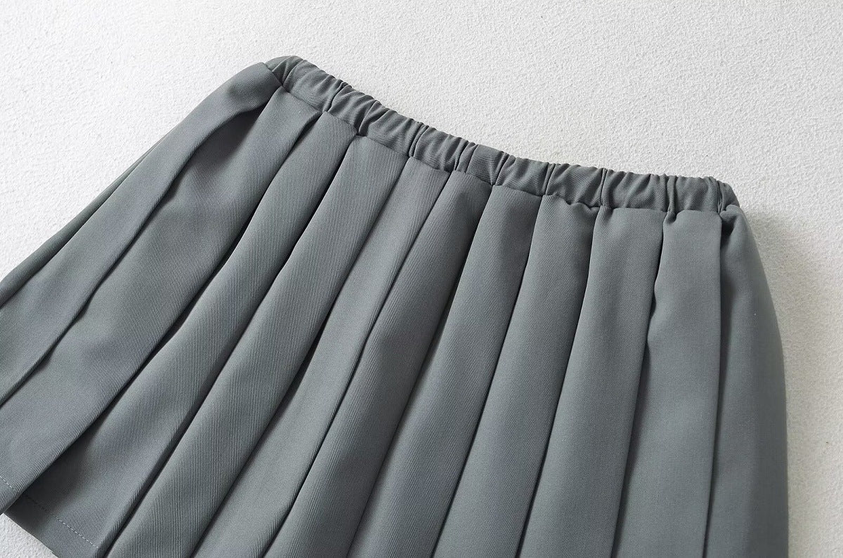 Vintage Low-Rise Pleated Skirt - Blanc White