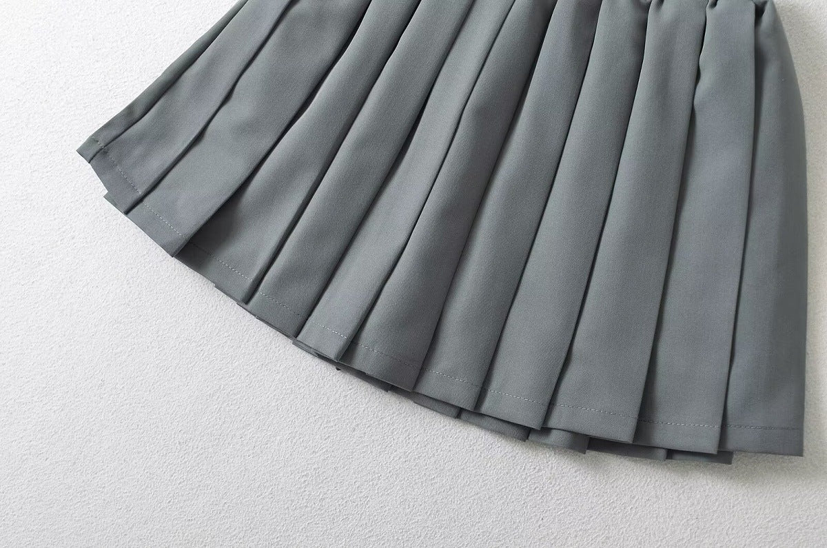 Vintage Low-Rise Pleated Skirt - Blanc White