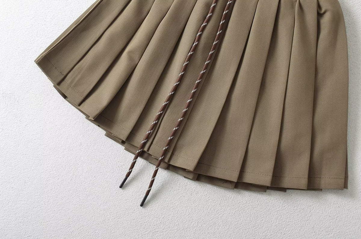 Vintage Low-Rise Pleated Skirt - Blanc White