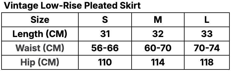 Vintage Low-Rise Pleated Skirt - Blanc White