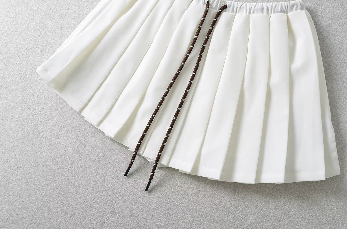 Vintage Low-Rise Pleated Skirt - Blanc White