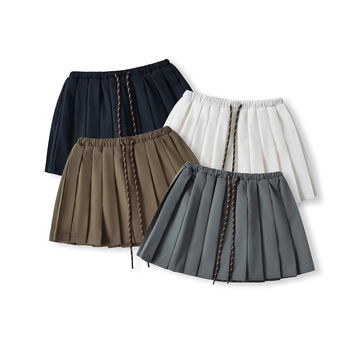 Vintage Low-Rise Pleated Skirt - Blanc White