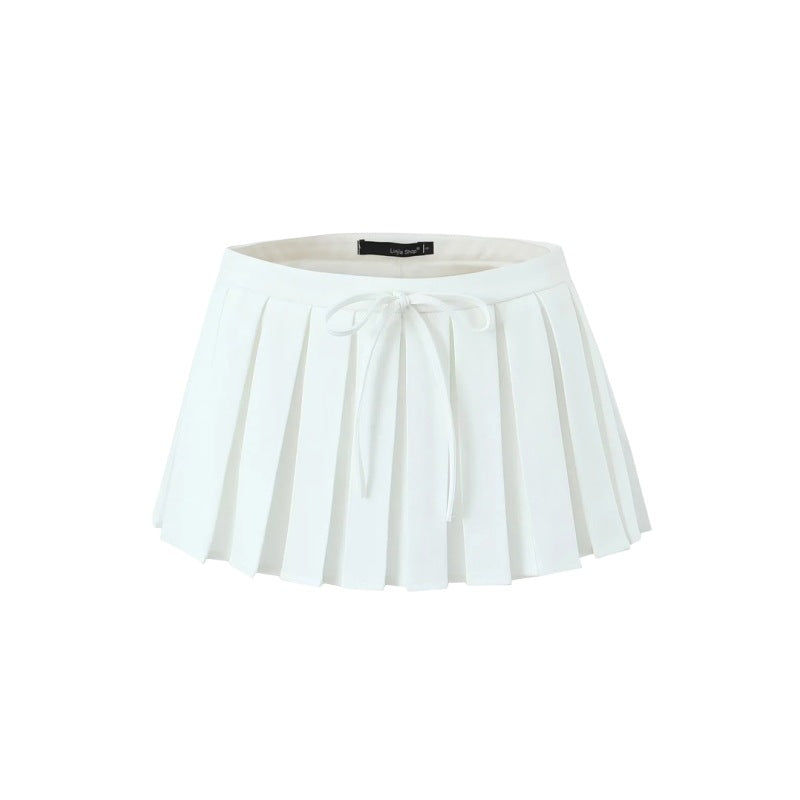 Girly Ribbon Pleated Skort