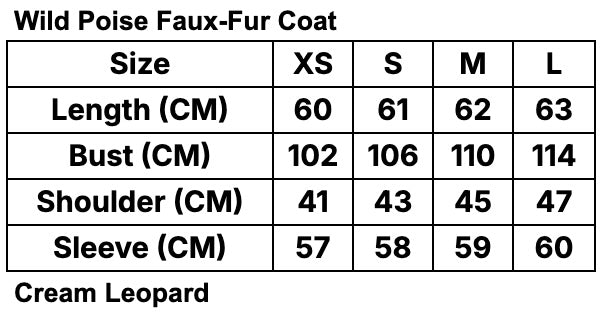 Wild Poise Faux Fur Coat - Ivory Leopard
