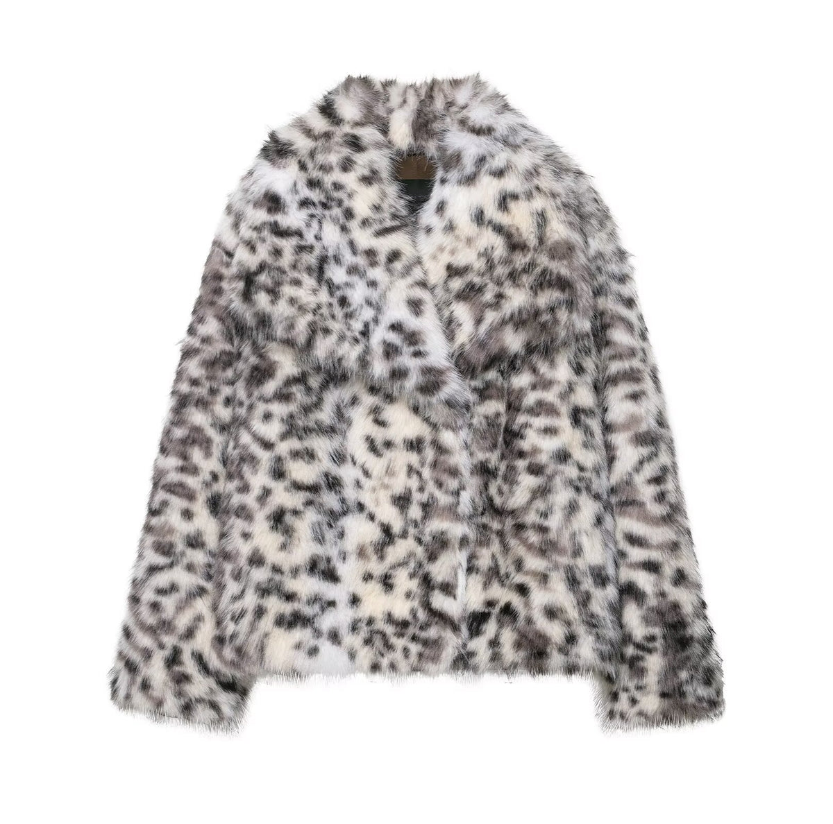 Wild Poise Faux Fur Coat - Ivory Leopard